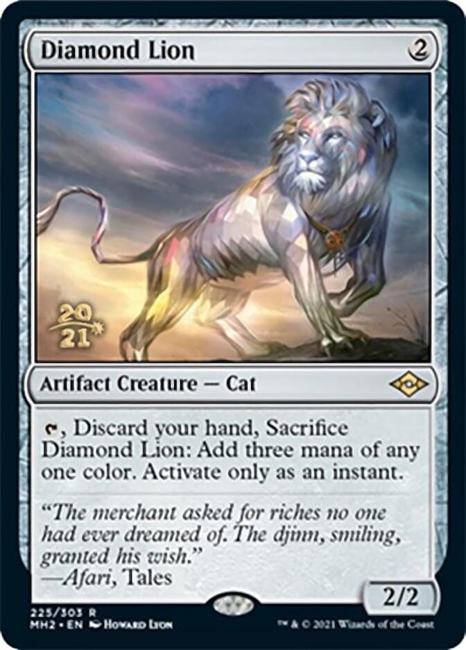 Diamond Lion [Modern Horizons 2 Prerelease Promos] MTG Single Magic: The Gathering  | Multizone: Comics And Games