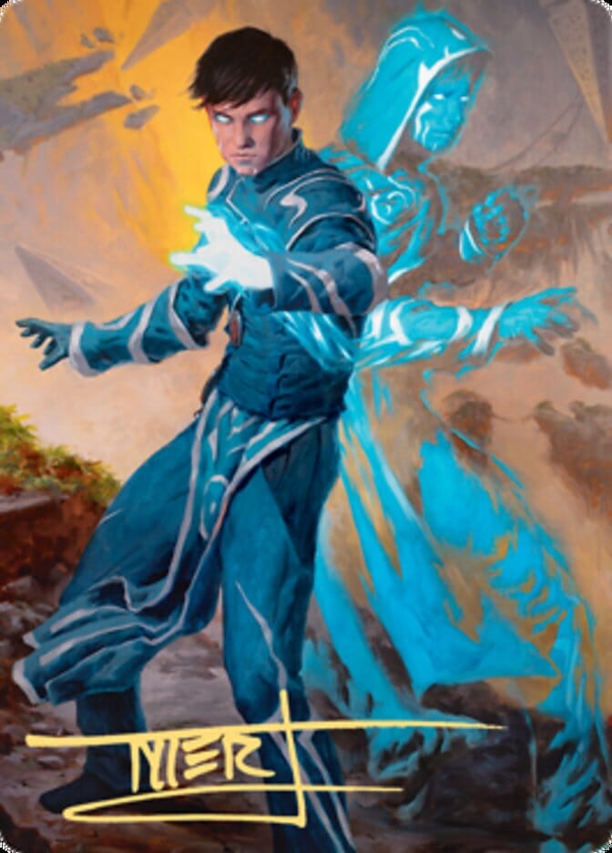 Jace, Mirror Mage 1 Art Card (Gold-Stamped Signature) [Zendikar Rising Art Series] MTG Single Magic: The Gathering  | Multizone: Comics And Games