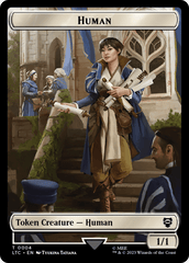 Human (04) // Human Soldier (01) Double-Sided Token [The Lord of the Rings: Tales of Middle-Earth Commander Tokens] MTG Single Magic: The Gathering  | Multizone: Comics And Games