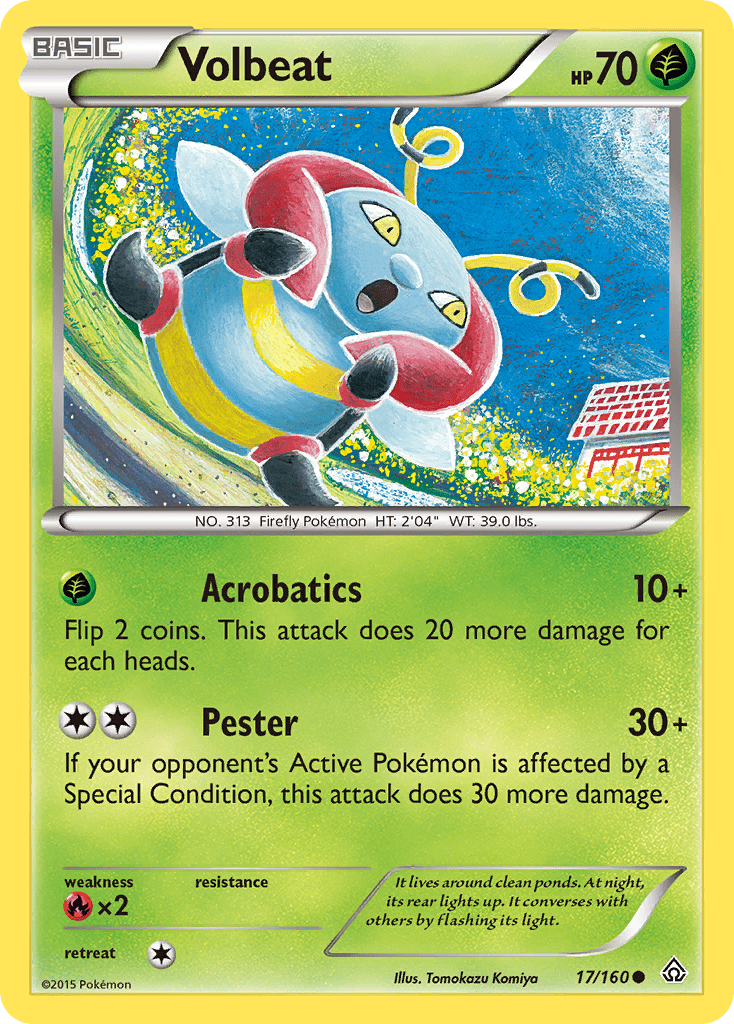 Volbeat (17/160) [XY: Primal Clash] Pokemon Single Pokémon  | Multizone: Comics And Games