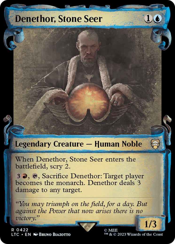 Denethor, Stone Seer [The Lord of the Rings: Tales of Middle-Earth Commander Showcase Scrolls] MTG Single Magic: The Gathering  | Multizone: Comics And Games