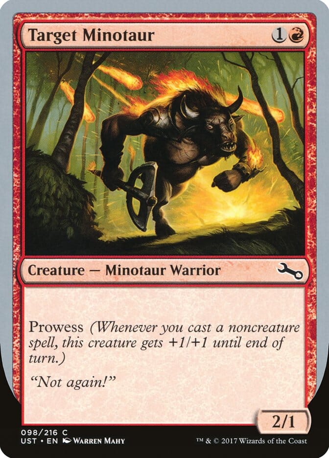 Target Minotaur (Fire Art) [Unstable] MTG Single Magic: The Gathering  | Multizone: Comics And Games