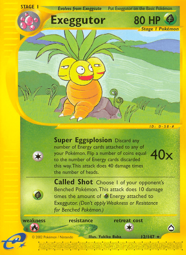 Exeggutor (12/147) [Aquapolis] Pokemon Single Pokémon  | Multizone: Comics And Games