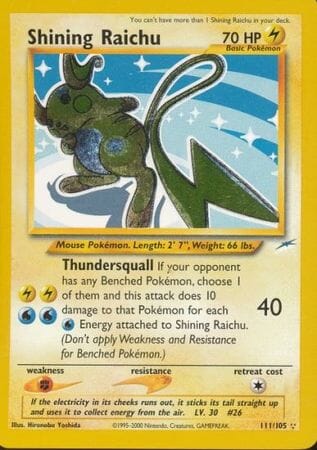 Shining Raichu (111/105) [Neo Destiny Unlimited] Pokemon Single Pokémon  | Multizone: Comics And Games