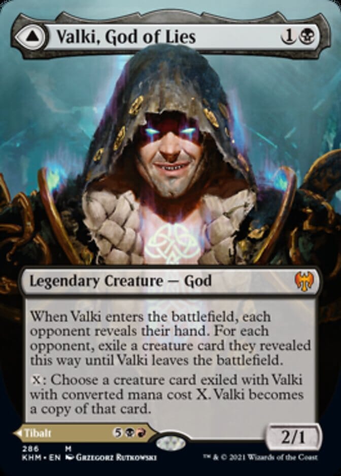 Valki, God of Lies // Tibalt, Cosmic Impostor (Borderless) [Kaldheim] MTG Single Magic: The Gathering  | Multizone: Comics And Games