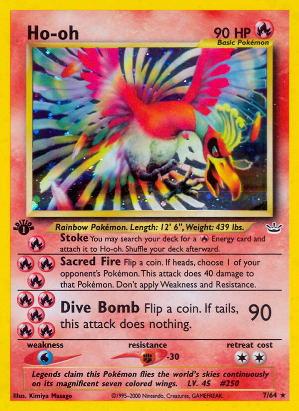 Ho-oh (7/64) [Neo Revelation 1st Edition] Pokemon Single Pokémon  | Multizone: Comics And Games