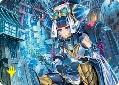 Covert Technician Art Card (Gold-Stamped Signature) [Kamigawa: Neon Dynasty Art Series] MTG Single Magic: The Gathering  | Multizone: Comics And Games
