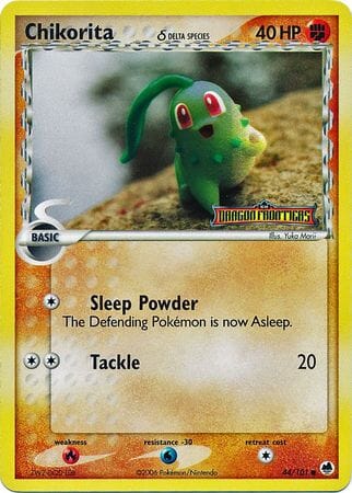 Chikorita (44/101) (Delta Species) (Stamped) [EX: Dragon Frontiers] Pokemon Single Pokémon  | Multizone: Comics And Games