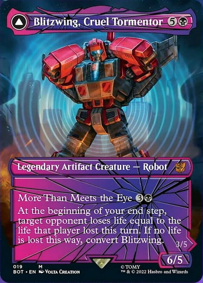 Blitzwing, Cruel Tormentor // Blitzwing, Adaptive Assailant (Shattered Glass) [Universes Beyond: Transformers] MTG Single Magic: The Gathering  | Multizone: Comics And Games