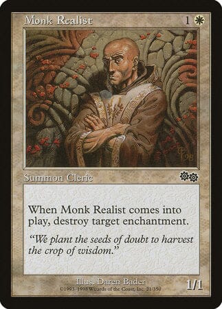 Monk Realist [Urza's Saga] MTG Single Magic: The Gathering  | Multizone: Comics And Games