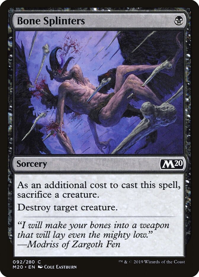 Bone Splinters [Core Set 2020] MTG Single Magic: The Gathering  | Multizone: Comics And Games