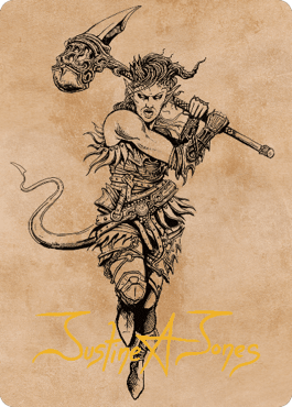 Karlach, Fury of Avernus Art Card (54) (Gold-Stamped Signature) [Commander Legends: Battle for Baldur's Gate Art Series] MTG Single Magic: The Gathering  | Multizone: Comics And Games