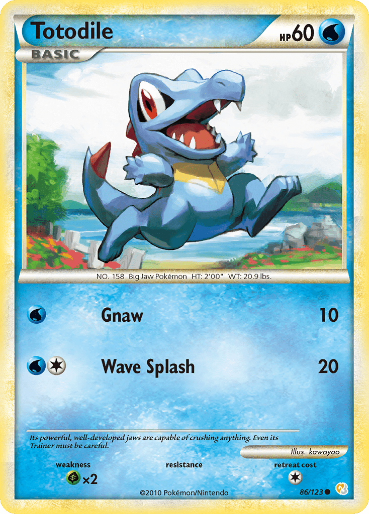 Totodile (86/123) [HeartGold & SoulSilver: Base Set] Pokemon Single Pokémon  | Multizone: Comics And Games