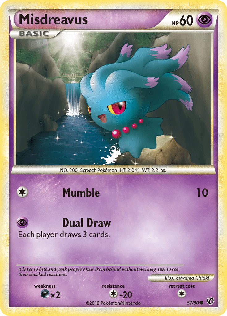 Misdreavus (57/90) [HeartGold & SoulSilver: Undaunted] Pokemon Single Pokémon  | Multizone: Comics And Games