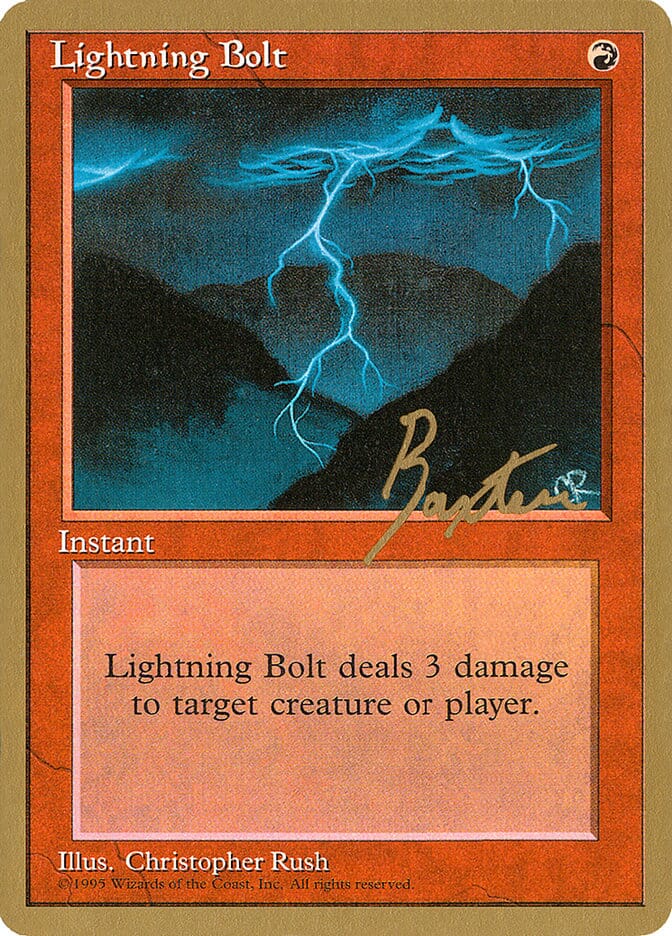 Lightning Bolt (George Baxter) [Pro Tour Collector Set] MTG Single Magic: The Gathering  | Multizone: Comics And Games