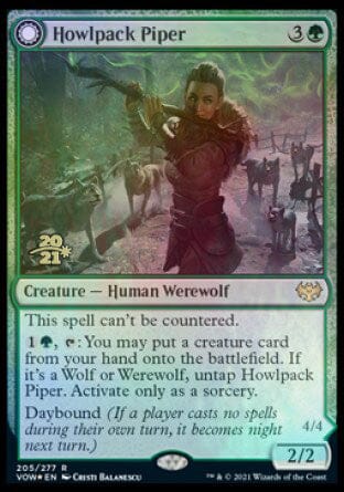 Howlpack Piper // Wildsong Howler [Innistrad: Crimson Vow Prerelease Promos] MTG Single Magic: The Gathering  | Multizone: Comics And Games