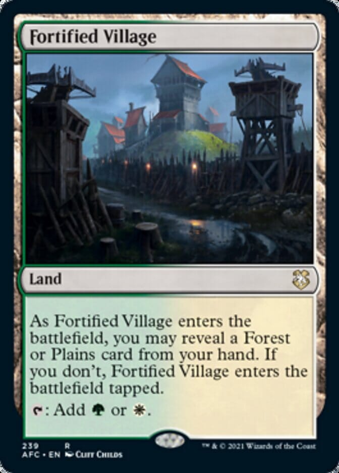 Fortified Village [Dungeons & Dragons: Adventures in the Forgotten Realms Commander] MTG Single Magic: The Gathering  | Multizone: Comics And Games