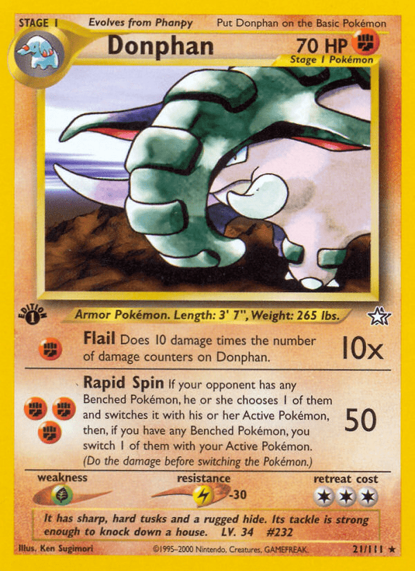 Donphan (21/111) [Neo Genesis 1st Edition] Pokemon Single Pokémon  | Multizone: Comics And Games