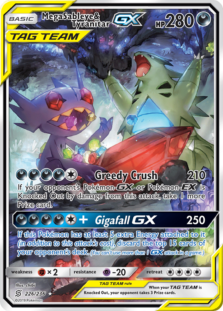 Mega Sableye & Tyranitar GX (226/236) [Sun & Moon: Unified Minds] Pokemon Single Pokémon  | Multizone: Comics And Games