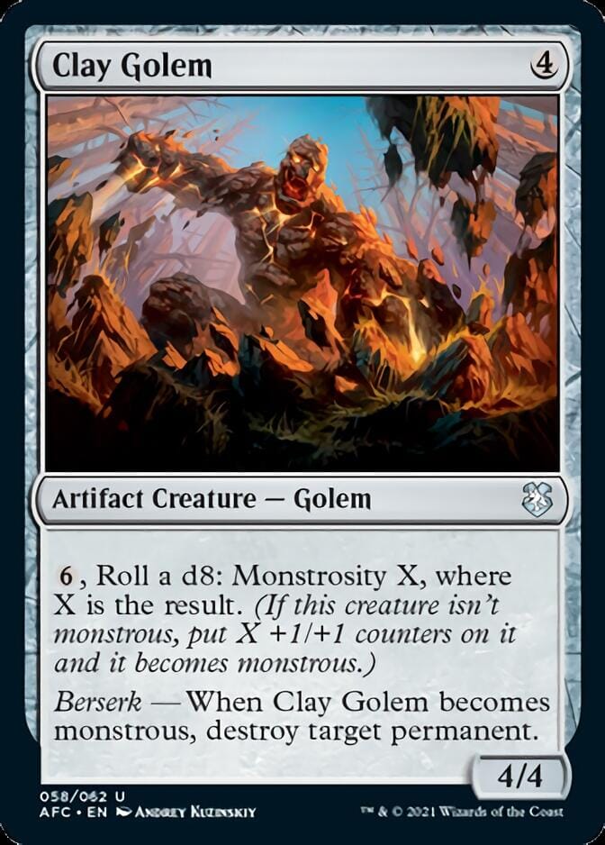 Clay Golem [Dungeons & Dragons: Adventures in the Forgotten Realms Commander] MTG Single Magic: The Gathering  | Multizone: Comics And Games