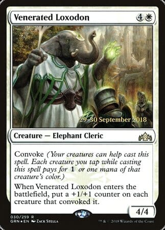Venerated Loxodon [Guilds of Ravnica Promos] MTG Single Magic: The Gathering  | Multizone: Comics And Games