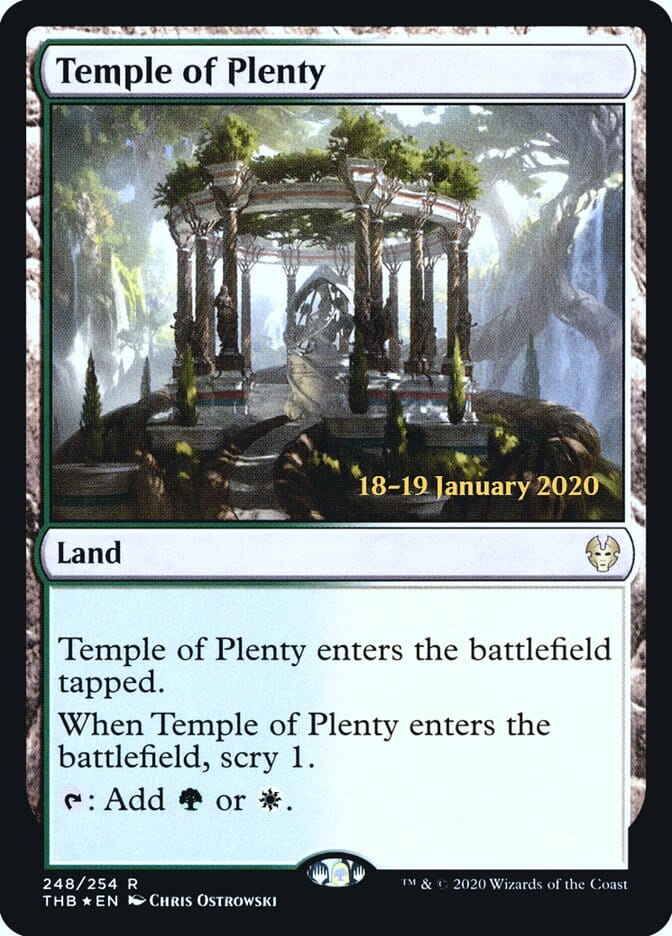 Temple of Plenty [Theros Beyond Death Prerelease Promos] MTG Single Magic: The Gathering  | Multizone: Comics And Games