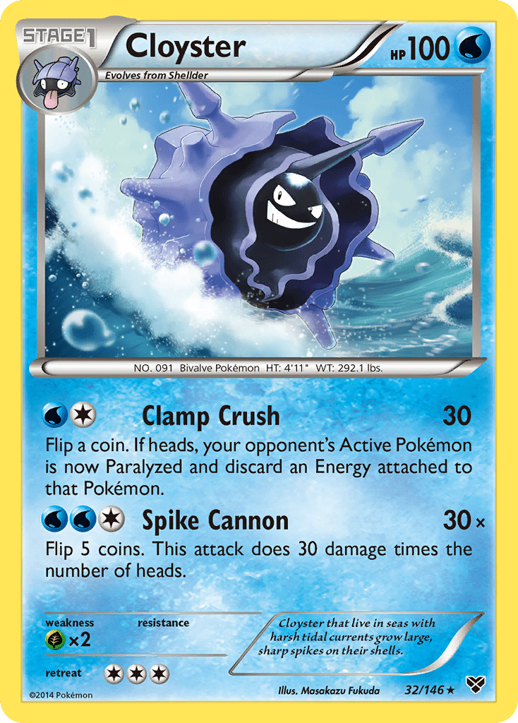 Cloyster (32/146) [XY: Base Set] Pokemon Single Pokémon  | Multizone: Comics And Games