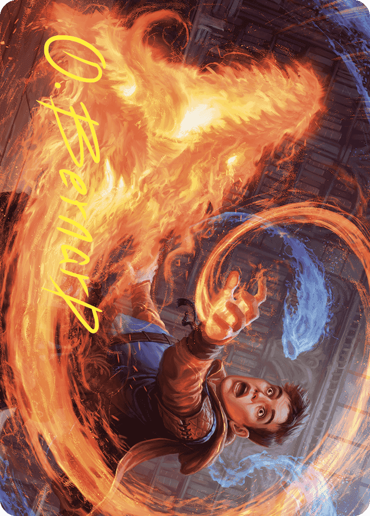 Frantic Firebolt Art Card (Gold-Stamped Signature) [Wilds of Eldraine Art Series] MTG Single Magic: The Gathering  | Multizone: Comics And Games