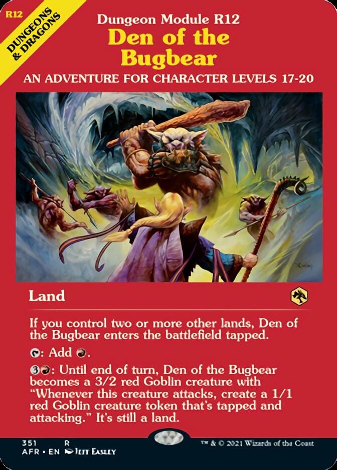 Den of the Bugbear (Dungeon Module) [Dungeons & Dragons: Adventures in the Forgotten Realms] MTG Single Magic: The Gathering  | Multizone: Comics And Games