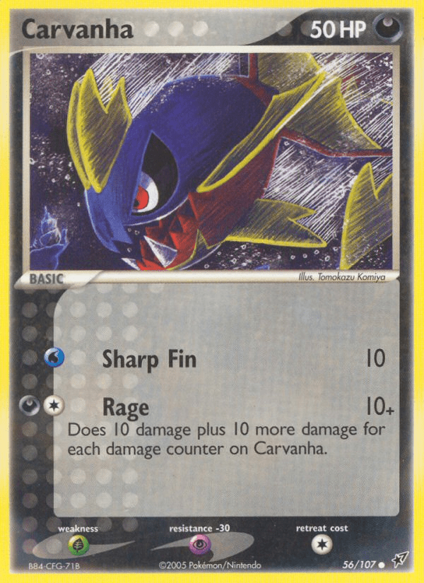 Carvanha (56/107) [EX: Deoxys] Pokemon Single Pokémon  | Multizone: Comics And Games