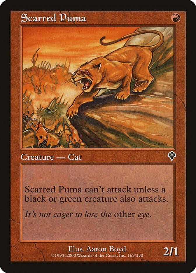 Scarred Puma [Invasion] MTG Single Magic: The Gathering  | Multizone: Comics And Games