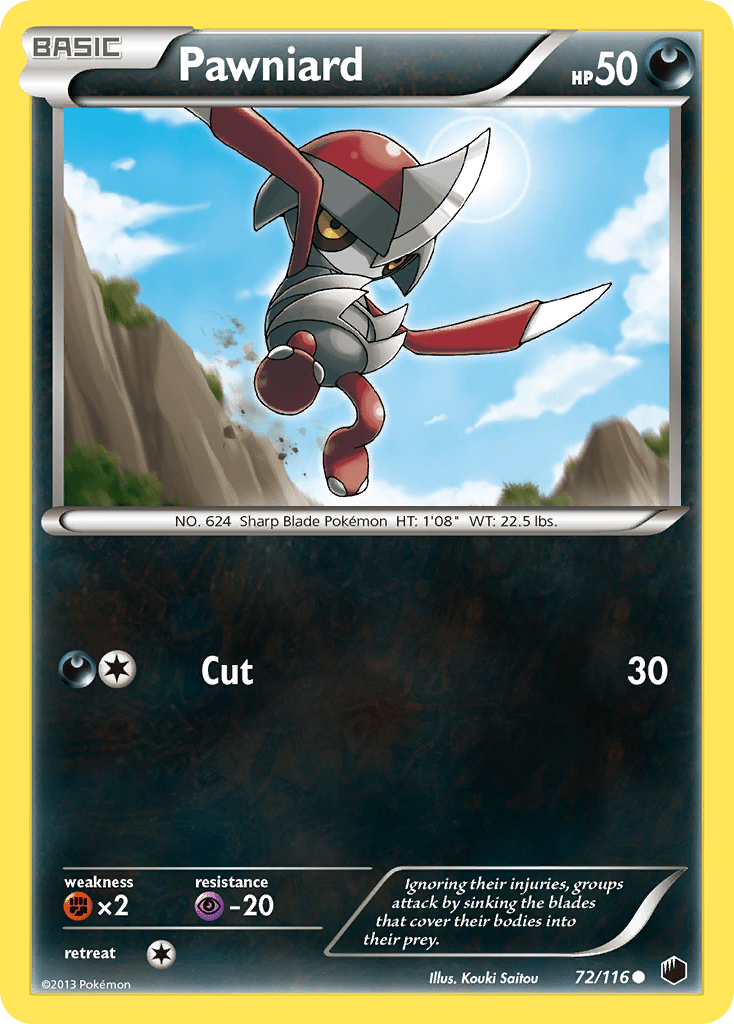 Pawniard (72/116) [Black & White: Plasma Freeze] Pokemon Single Pokémon  | Multizone: Comics And Games