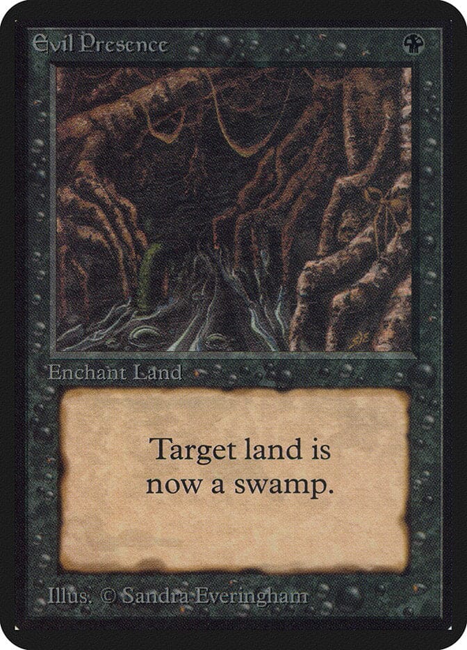 Evil Presence [Limited Edition Alpha] MTG Single Magic: The Gathering  | Multizone: Comics And Games