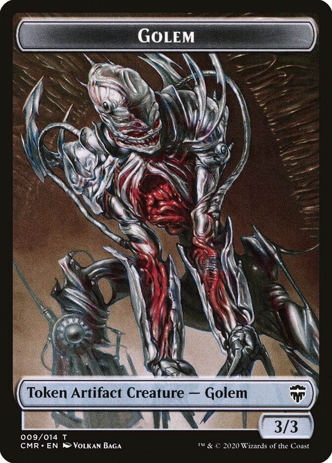 Golem // The Monarch Token [Commander Legends Tokens] MTG Single Magic: The Gathering  | Multizone: Comics And Games