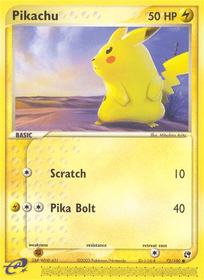 Pikachu (72/100) [EX: Sandstorm] Pokemon Single Pokémon  | Multizone: Comics And Games