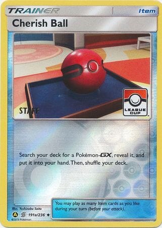 Cherish Ball (191a/236) (League Promo Staff) [Sun & Moon: Unified Minds] Pokemon Single Pokémon  | Multizone: Comics And Games