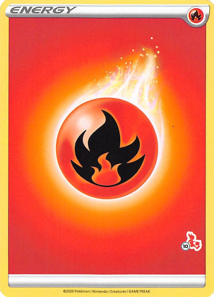 Fire Energy (Cinderace Stamp #10) [Battle Academy 2022] Pokemon Single Pokémon  | Multizone: Comics And Games