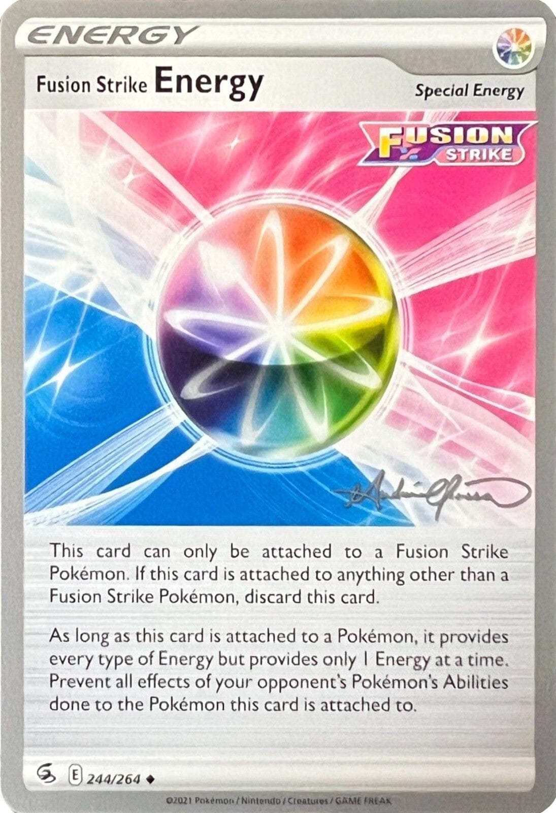 Fusion Strike Energy (244/264) (The Shape of Mew - Andre Chiasson) [World Championships 2022] Pokemon Single Pokémon  | Multizone: Comics And Games
