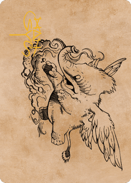 Lulu, Loyal Hollyphant Art Card (46) (Gold-Stamped Signature) [Commander Legends: Battle for Baldur's Gate Art Series] MTG Single Magic: The Gathering  | Multizone: Comics And Games