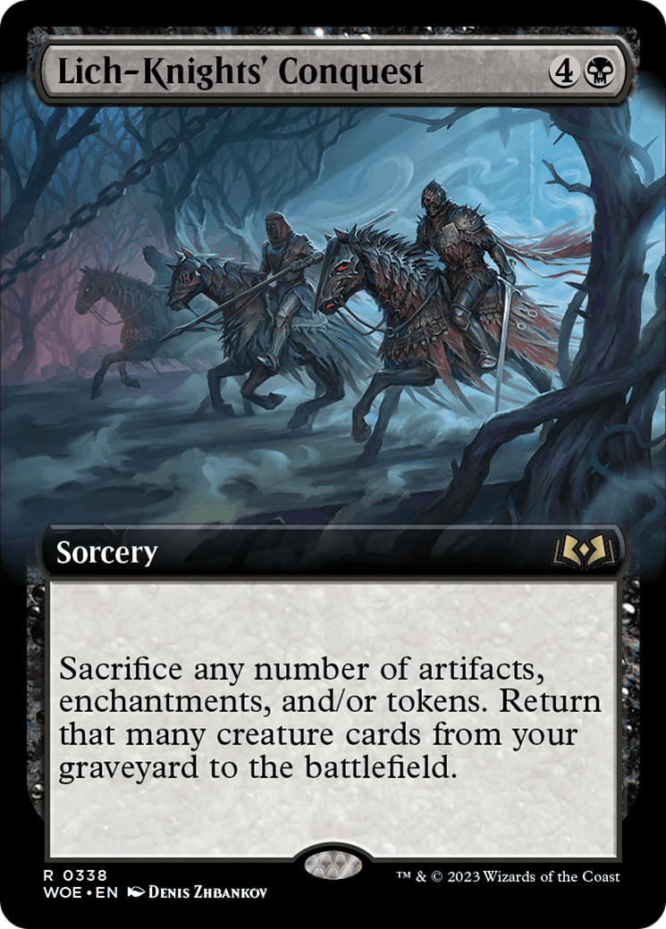 Lich-Knights' Conquest (Extended Art) [Wilds of Eldraine] MTG Single Magic: The Gathering  | Multizone: Comics And Games