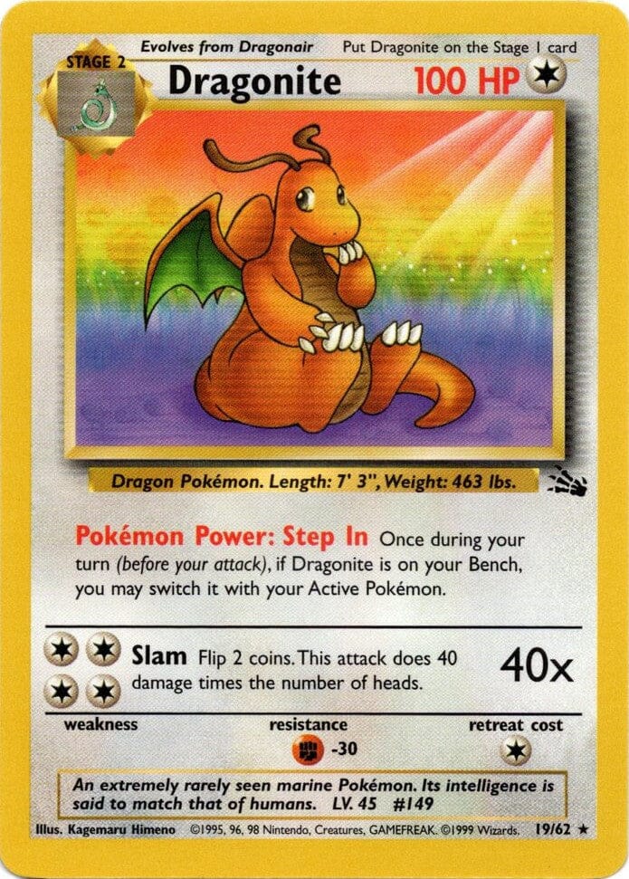 Dragonite (19/62) [Fossil Unlimited] Pokemon Single Pokémon  | Multizone: Comics And Games