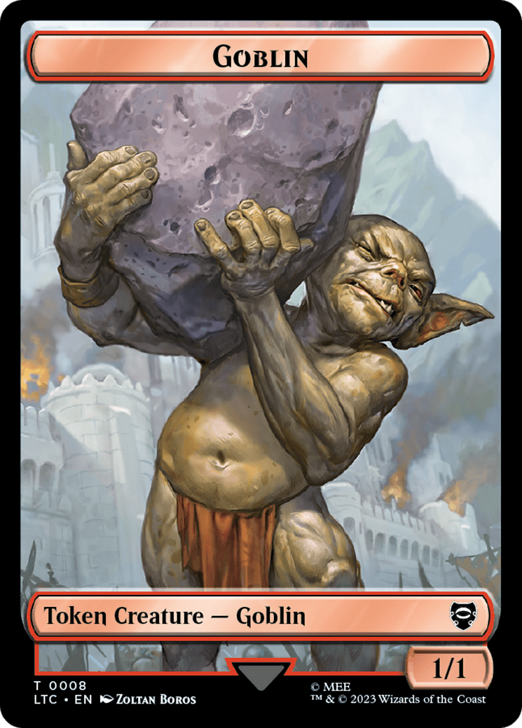 Goblin // Wraith Double-Sided Token [The Lord of the Rings: Tales of Middle-Earth Commander Tokens] MTG Single Magic: The Gathering  | Multizone: Comics And Games