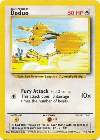 Doduo (48/102) [Base Set Unlimited] Pokemon Single Pokémon  | Multizone: Comics And Games