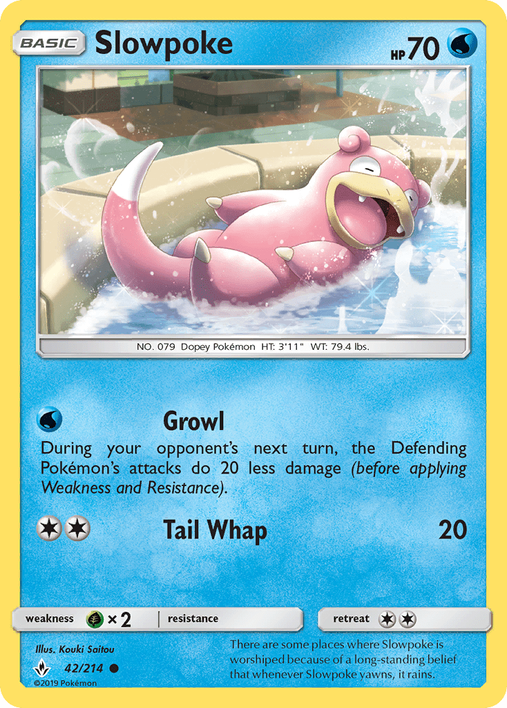 Slowpoke (42/214) [Sun & Moon: Unbroken Bonds] Pokemon Single Pokémon  | Multizone: Comics And Games