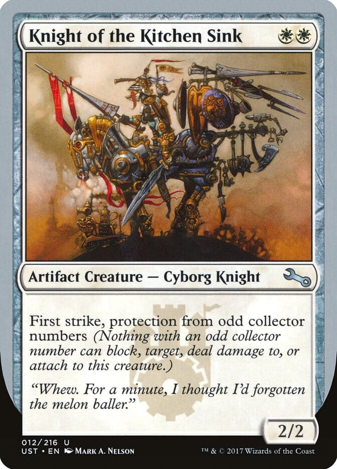 Knight of the Kitchen Sink ("protection from odd collector numbers") [Unstable] MTG Single Magic: The Gathering  | Multizone: Comics And Games