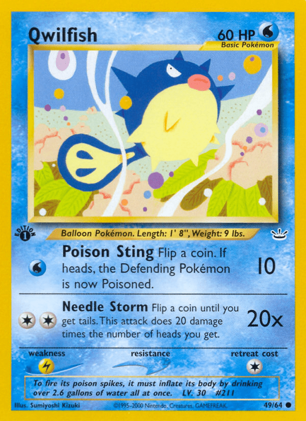 Qwilfish (49/64) [Neo Revelation 1st Edition] Pokemon Single Pokémon  | Multizone: Comics And Games