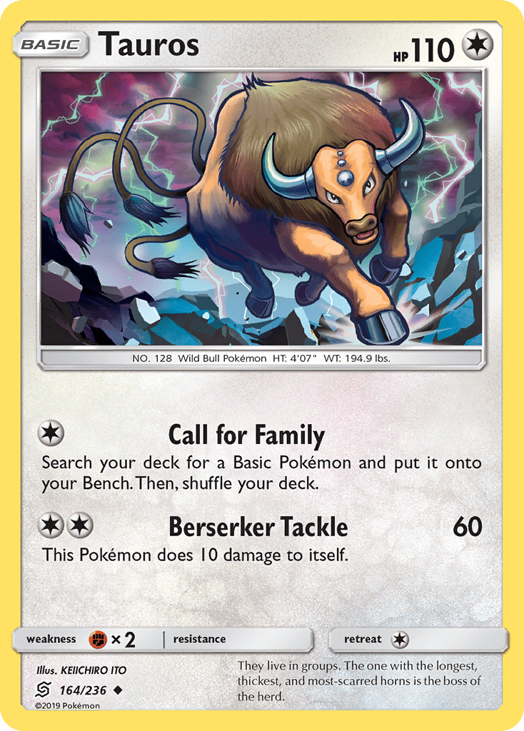 Tauros (164/236) [Sun & Moon: Unified Minds] Pokemon Single Pokémon  | Multizone: Comics And Games