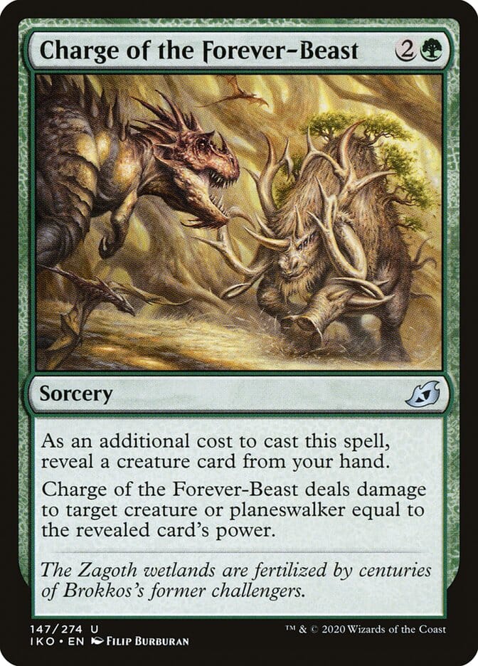 Charge of the Forever-Beast [Ikoria: Lair of Behemoths] MTG Single Magic: The Gathering  | Multizone: Comics And Games