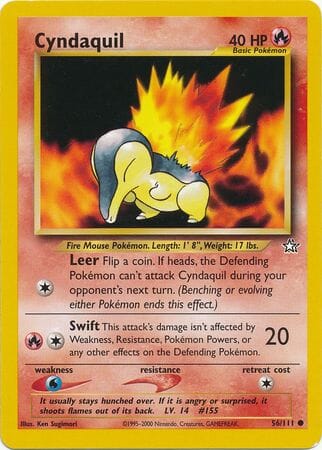 Cyndaquil (56/111) [Neo Genesis Unlimited] Pokemon Single Pokémon  | Multizone: Comics And Games
