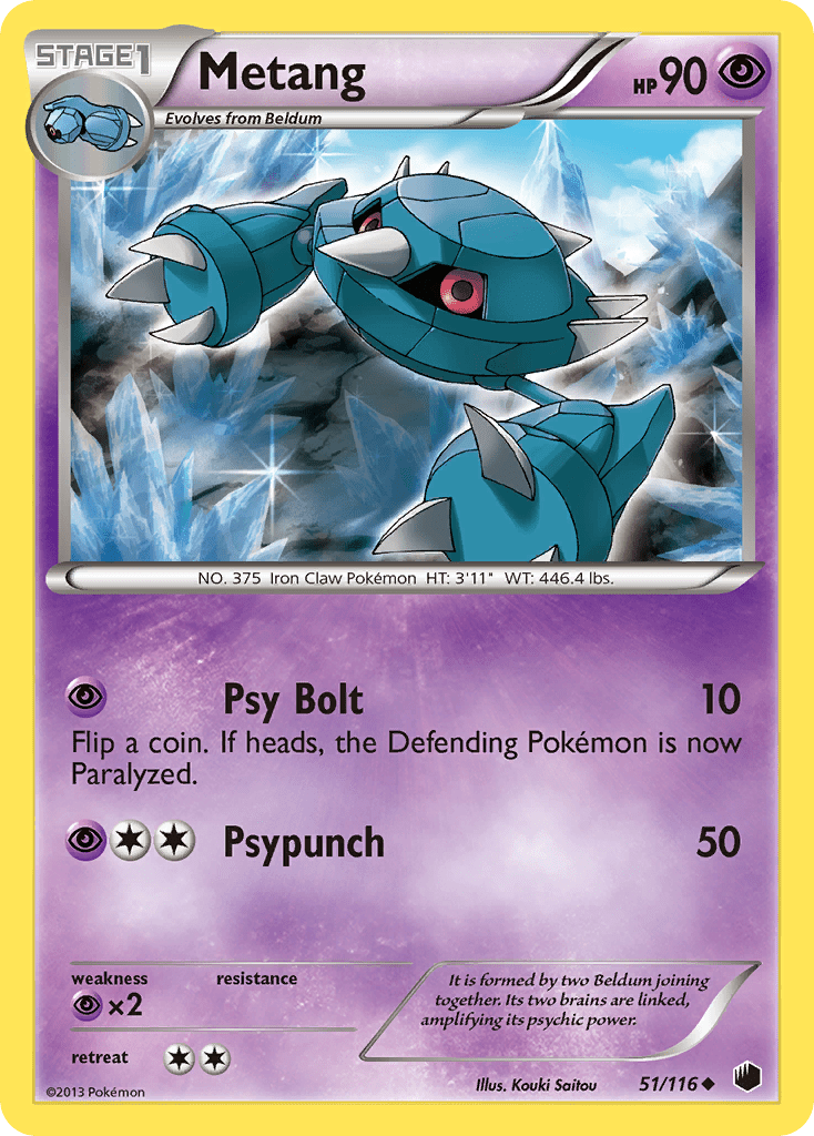 Metang (51/116) [Black & White: Plasma Freeze] Pokemon Single Pokémon  | Multizone: Comics And Games